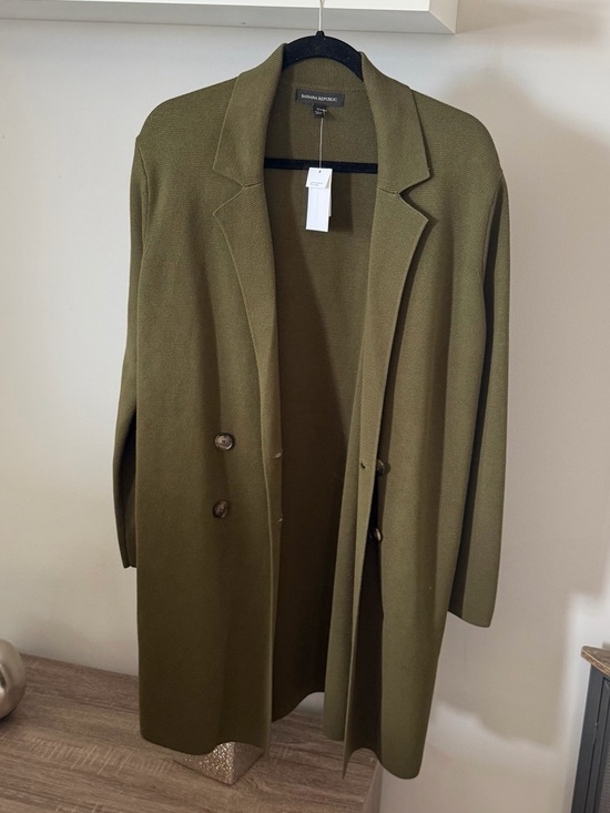 Banana Republic Jackets & Blazers - NWT Banana Republic Olive Green Double-Breasted Cardigan Jacket, M